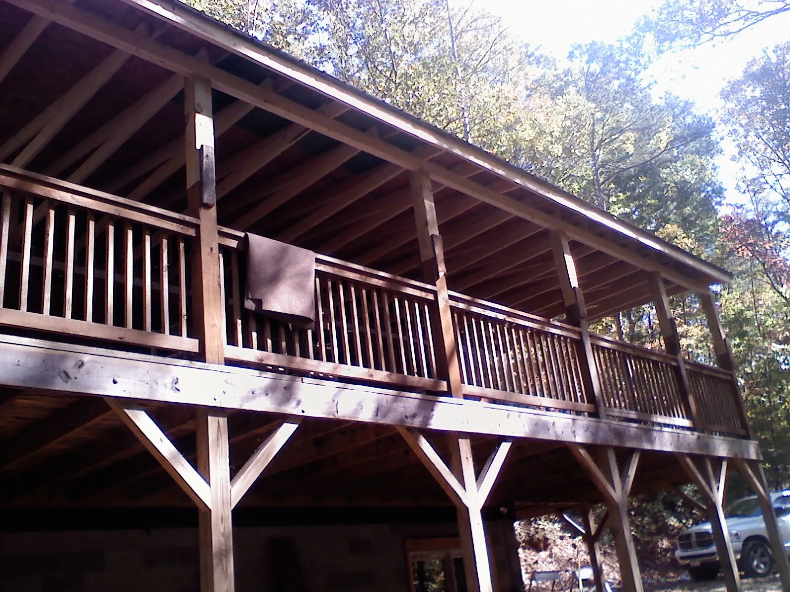 Timber framing under a new elevated porch and deck — Roof Leak Repair in Otley by Roofing Brothers